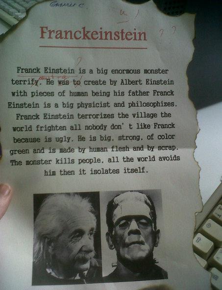 Funny English: Frank Einstein?